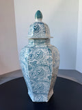 Three Hands Corp. Blue & White Floral Ceramic Lidded Ginger Jar