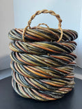 Heavyweight 6-Tiered Multi-Colored Large Woven Basket