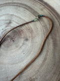 Brown Corded Scorpion/Scorpio Stone Pendant Necklace