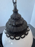Black Metal Vintage Swag Globe Pendant Lamp (WORKS)