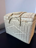 Woven Wicker Vintage Picnic Basket