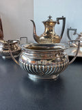5-Piece Vintage Silver Plate Tea Set with WM Rogers Evandale Tray