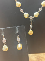 Faux Pearl Necklace & Earring Set