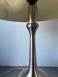 Brushed Nickel Table Lamp with Drum Shade (WORKS)