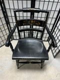 Nichols & Stone Black Hitchcock Style Arm Chair