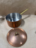 (F) Paul Revere Copper Sauce Pot With Brass Handles