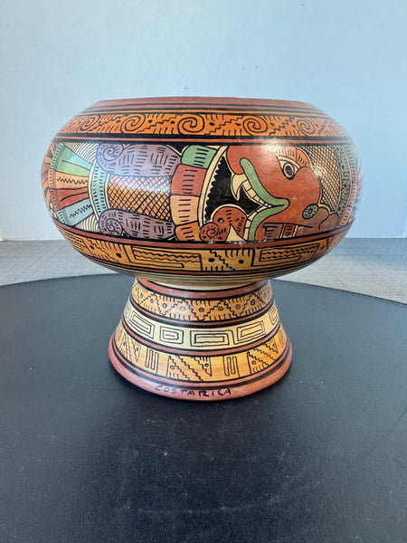 Costa Rican Pottery Pedestal Planter