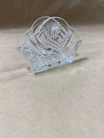 Czec Hoslovakia Glass Fan Napkin Holder