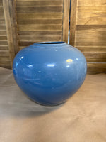 Periwinkle Haeger Style Vase With Bow