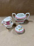 (B) Royal Albert Lady Carlyle Floral Creamer And Sugar Set