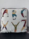 Colonial Williamsburg Hotch Potch Alphabet Needlepoint Throw Pillow (B)