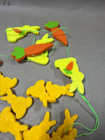 Lot Of Felt Bunnies And Felt Bunny Garland
