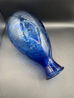 Large Blue Pointed Vase