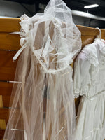 White Lace Dress by Bryan with Veil; Girls Size 7