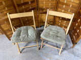 Pair of Folding Chairs with Seat Cushions