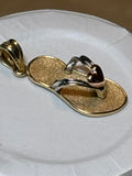 14K Gold Flip Flop Pendant