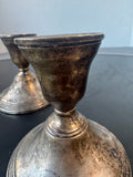 Pair of Unbranded Sterling Silver Weighted Candlesticks