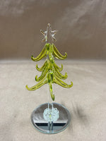 Glass Christmas Tree With Mirror Base