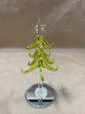 Glass Christmas Tree With Mirror Base