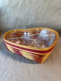Love Treasures Sweetheart Longaberger Basket With Divided Liner