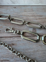 Retro Silver Tone Chain Adjustable Belt