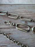 Retro Silver Tone Chain Adjustable Belt