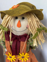 Burlap & Felt Plush Standing Scarecrow Couple