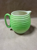 Green Ribbed Creamer