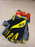 Yellow Giro Bravo Gel Road Gloves — Appears Unused