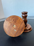 Pair of Vintage Republic of China Wooden Candlesticks