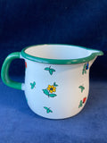 Riess Enamelware Country Floral Small Pitcher