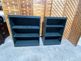 Dark Green Painted Pair of Bookcases