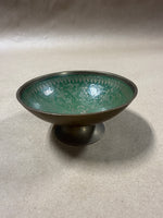 Small Brass Trinket Pedestal Bowl