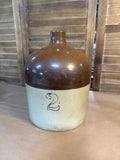 Two Toned Stoneware Whiskey Jug