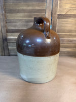 Two Toned Stoneware Whiskey Jug