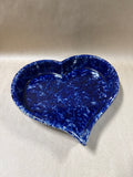 Bennington Pottery Blue Agate Heart Shaped Dish (B)