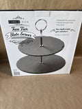 2 Tier Slate Server In Box - Appears Unused Open Box // 2 Available // PRICED INDIVIDUALLY