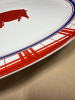 Large Williams-Sonoma Red White And Blue Pig Platter