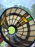 Trio of Small Vintage Stained Glass Lamp Shades