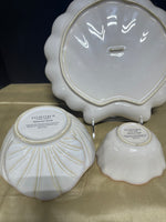 Trio of Sonoma Seashell Serving Pieces, Platter and Two Bowls