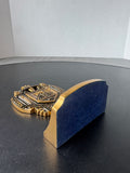Solid Brass Heavyweight U.S. Naval Academy Ex Scientia Tridens Seal Bookend