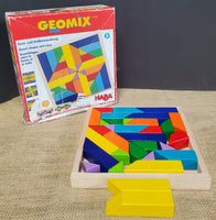Vintage Haba Geomix Wooden Puzzle Game