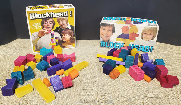 Vintage Pair of Block Head Games