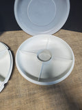Pair of Vintage Tupperware Divided Serving Dishes