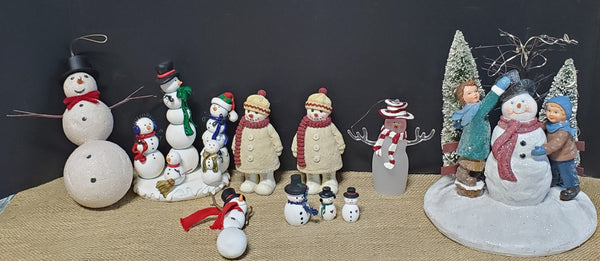 Lot of Assorted Snowman Decorations