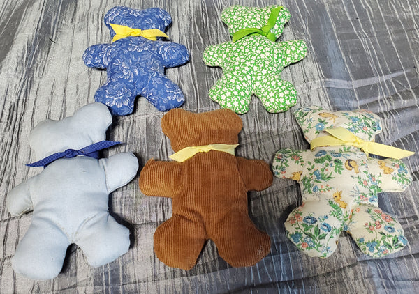 (E) 5 Piece Lot of Hand Sewn Teddy Bears
