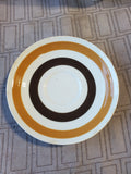 Vintage Carrigaline Pottery Brown Striped Cream Pitcher and Saucer Set