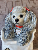 Vintage 1971 Jim Bean Tiffany Poodle Decanter