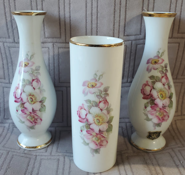 Set of 3 of Golden Crown E&R Bud Vases