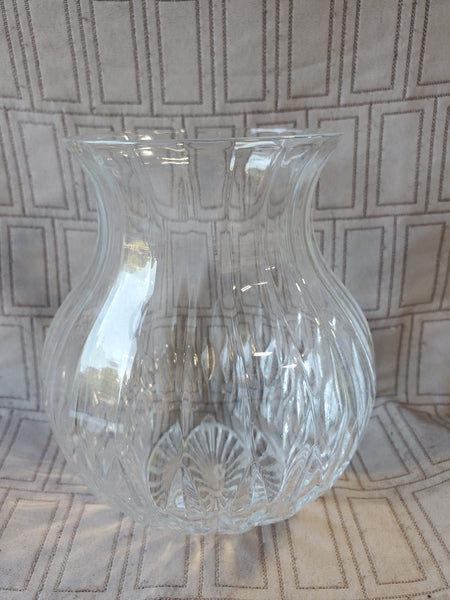 Heavy Clear Glass Vase